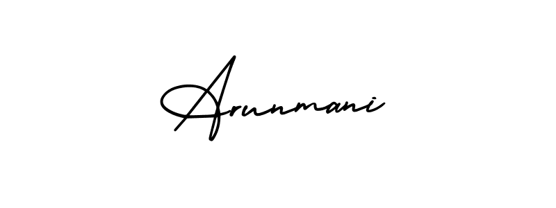 if you are searching for the best signature style for your name Arunmani. so please give up your signature search. here we have designed multiple signature styles  using AmerikaSignatureDemo-Regular. Arunmani signature style 3 images and pictures png