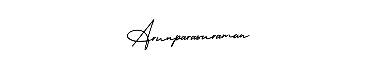 How to make Arunparasuraman name signature. Use AmerikaSignatureDemo-Regular style for creating short signs online. This is the latest handwritten sign. Arunparasuraman signature style 3 images and pictures png