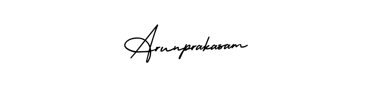 AmerikaSignatureDemo-Regular is a professional signature style that is perfect for those who want to add a touch of class to their signature. It is also a great choice for those who want to make their signature more unique. Get Arunprakasam name to fancy signature for free. Arunprakasam signature style 3 images and pictures png