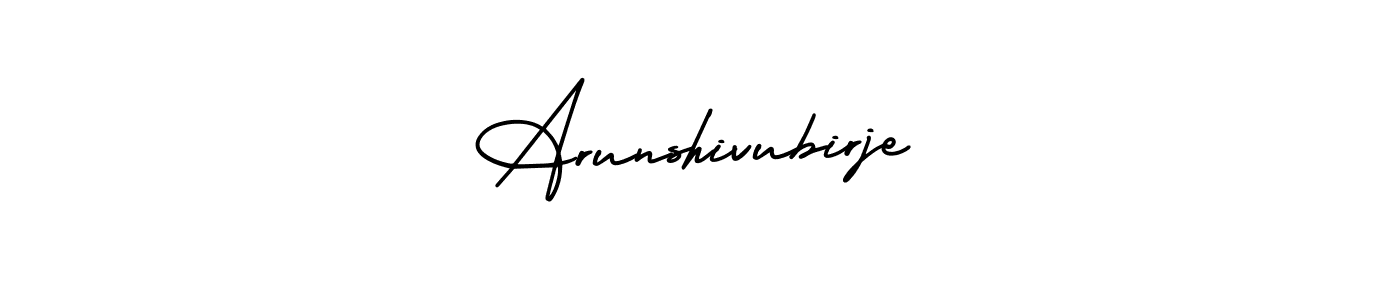 It looks lik you need a new signature style for name Arunshivubirje. Design unique handwritten (AmerikaSignatureDemo-Regular) signature with our free signature maker in just a few clicks. Arunshivubirje signature style 3 images and pictures png