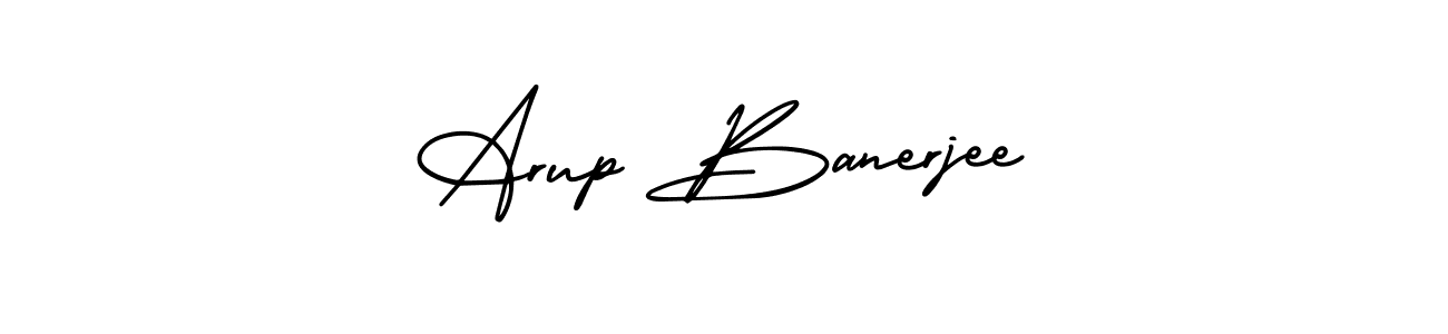 You should practise on your own different ways (AmerikaSignatureDemo-Regular) to write your name (Arup Banerjee) in signature. don't let someone else do it for you. Arup Banerjee signature style 3 images and pictures png