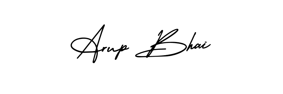 The best way (AmerikaSignatureDemo-Regular) to make a short signature is to pick only two or three words in your name. The name Arup Bhai include a total of six letters. For converting this name. Arup Bhai signature style 3 images and pictures png