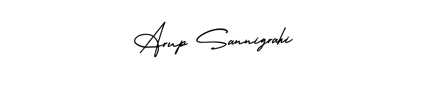 Also You can easily find your signature by using the search form. We will create Arup Sannigrahi name handwritten signature images for you free of cost using AmerikaSignatureDemo-Regular sign style. Arup Sannigrahi signature style 3 images and pictures png