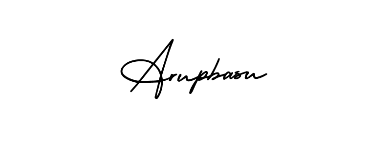 Make a beautiful signature design for name Arupbasu. With this signature (AmerikaSignatureDemo-Regular) style, you can create a handwritten signature for free. Arupbasu signature style 3 images and pictures png
