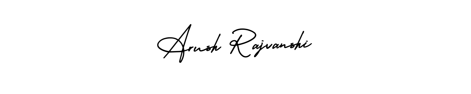 How to make Arush Rajvanshi name signature. Use AmerikaSignatureDemo-Regular style for creating short signs online. This is the latest handwritten sign. Arush Rajvanshi signature style 3 images and pictures png