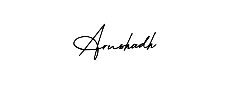 How to make Arushadh signature? AmerikaSignatureDemo-Regular is a professional autograph style. Create handwritten signature for Arushadh name. Arushadh signature style 3 images and pictures png