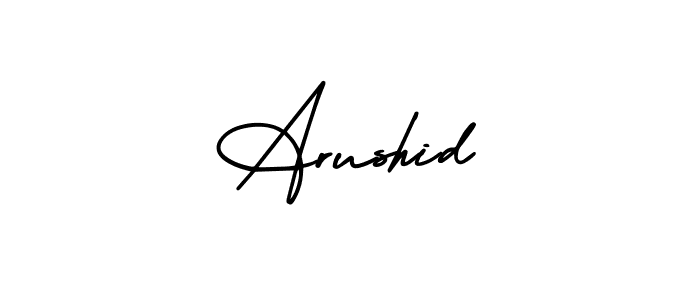 Make a beautiful signature design for name Arushid. With this signature (AmerikaSignatureDemo-Regular) style, you can create a handwritten signature for free. Arushid signature style 3 images and pictures png