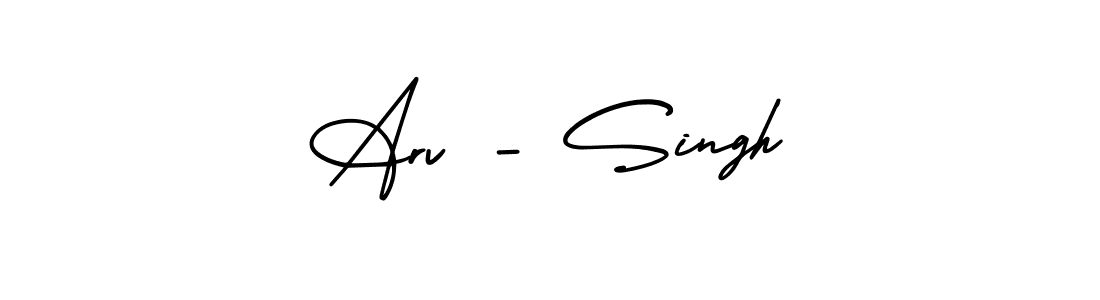 How to Draw Arv - Singh signature style? AmerikaSignatureDemo-Regular is a latest design signature styles for name Arv - Singh. Arv - Singh signature style 3 images and pictures png