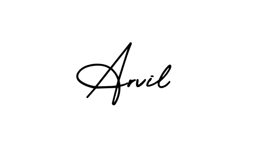How to make Arvil signature? AmerikaSignatureDemo-Regular is a professional autograph style. Create handwritten signature for Arvil name. Arvil signature style 3 images and pictures png