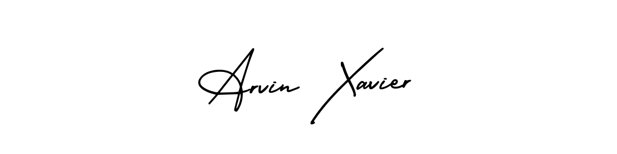 Design your own signature with our free online signature maker. With this signature software, you can create a handwritten (AmerikaSignatureDemo-Regular) signature for name Arvin Xavier. Arvin Xavier signature style 3 images and pictures png