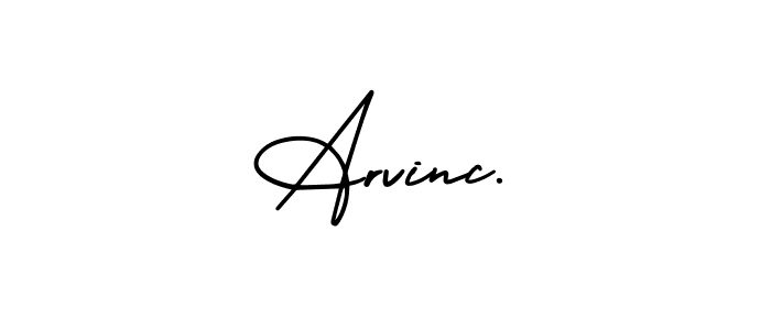 How to make Arvinc. name signature. Use AmerikaSignatureDemo-Regular style for creating short signs online. This is the latest handwritten sign. Arvinc. signature style 3 images and pictures png