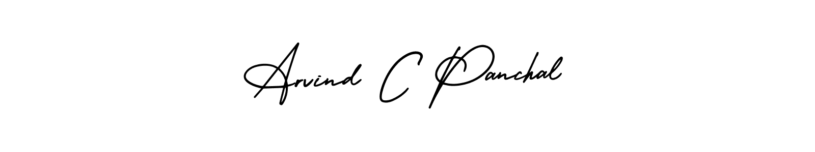 Make a beautiful signature design for name Arvind C Panchal. With this signature (AmerikaSignatureDemo-Regular) style, you can create a handwritten signature for free. Arvind C Panchal signature style 3 images and pictures png