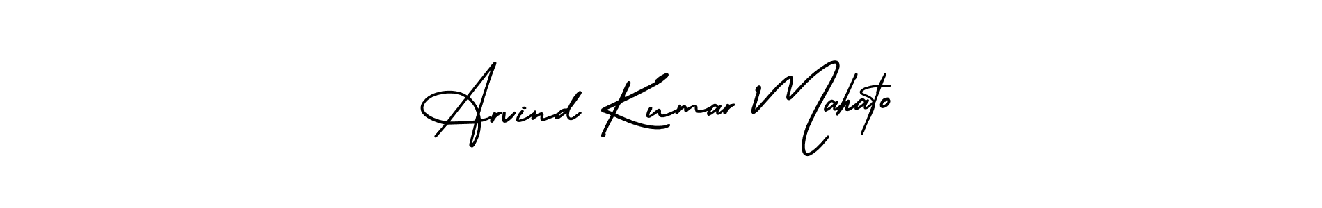 Design your own signature with our free online signature maker. With this signature software, you can create a handwritten (AmerikaSignatureDemo-Regular) signature for name Arvind Kumar Mahato. Arvind Kumar Mahato signature style 3 images and pictures png