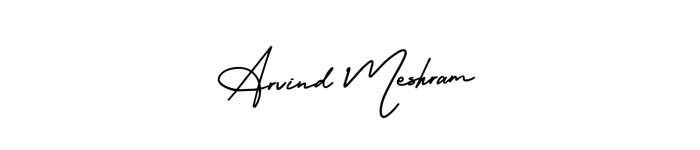 Arvind Meshram stylish signature style. Best Handwritten Sign (AmerikaSignatureDemo-Regular) for my name. Handwritten Signature Collection Ideas for my name Arvind Meshram. Arvind Meshram signature style 3 images and pictures png