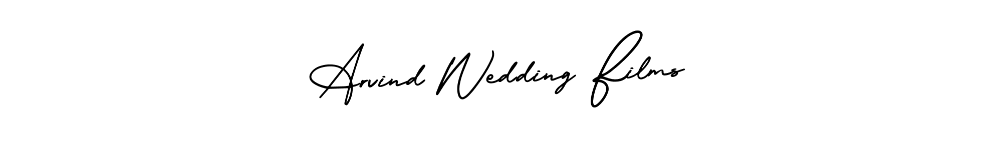 Make a beautiful signature design for name Arvind Wedding Films. With this signature (AmerikaSignatureDemo-Regular) style, you can create a handwritten signature for free. Arvind Wedding Films signature style 3 images and pictures png