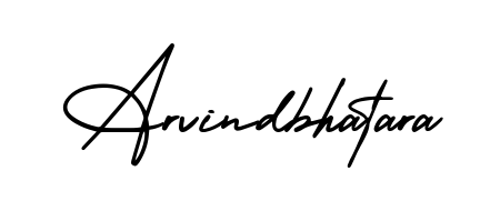 The AmerikaSignatureDemo-Regular typeface gives name Arvindbhatara a refined look. Suitable for certificates, diplomas, and official verification. Arvindbhatara signature style 3 images and pictures png