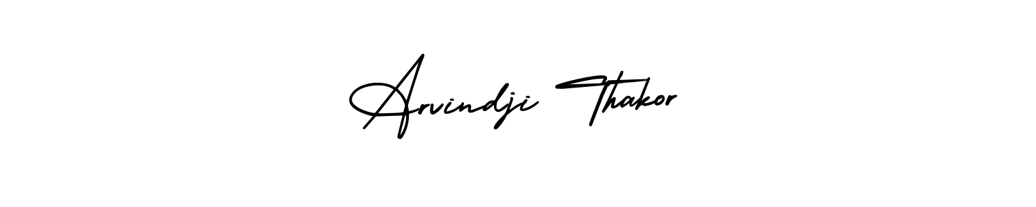 It looks lik you need a new signature style for name Arvindji Thakor. Design unique handwritten (AmerikaSignatureDemo-Regular) signature with our free signature maker in just a few clicks. Arvindji Thakor signature style 3 images and pictures png