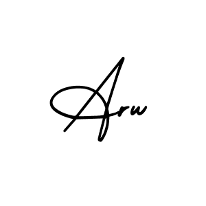Use a signature maker to create a handwritten signature online. With this signature software, you can design (AmerikaSignatureDemo-Regular) your own signature for name Arw. Arw signature style 3 images and pictures png