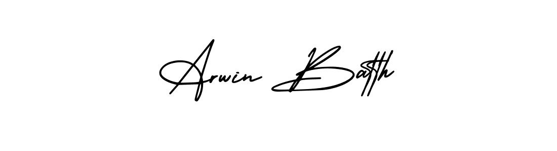 Create a beautiful signature design for name Arwin Batth. With this signature (AmerikaSignatureDemo-Regular) fonts, you can make a handwritten signature for free. Arwin Batth signature style 3 images and pictures png