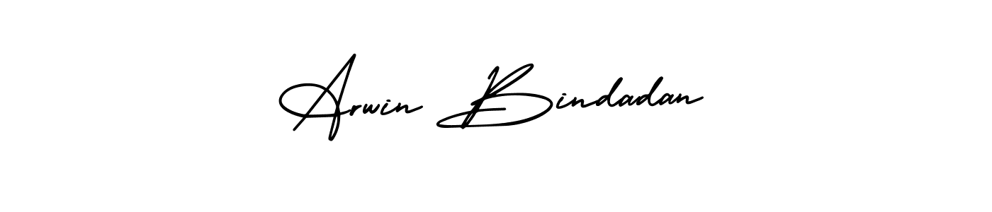 Design your own signature with our free online signature maker. With this signature software, you can create a handwritten (AmerikaSignatureDemo-Regular) signature for name Arwin Bindadan. Arwin Bindadan signature style 3 images and pictures png