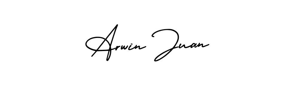 It looks lik you need a new signature style for name Arwin Juan. Design unique handwritten (AmerikaSignatureDemo-Regular) signature with our free signature maker in just a few clicks. Arwin Juan signature style 3 images and pictures png