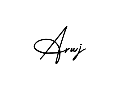 You should practise on your own different ways (AmerikaSignatureDemo-Regular) to write your name (Arwj) in signature. don't let someone else do it for you. Arwj signature style 3 images and pictures png