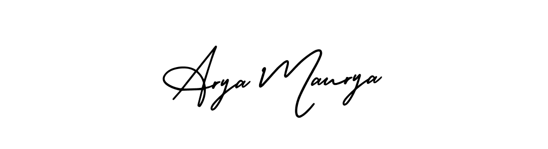 Similarly AmerikaSignatureDemo-Regular is the best handwritten signature design. Signature creator online .You can use it as an online autograph creator for name Arya Maurya. Arya Maurya signature style 3 images and pictures png