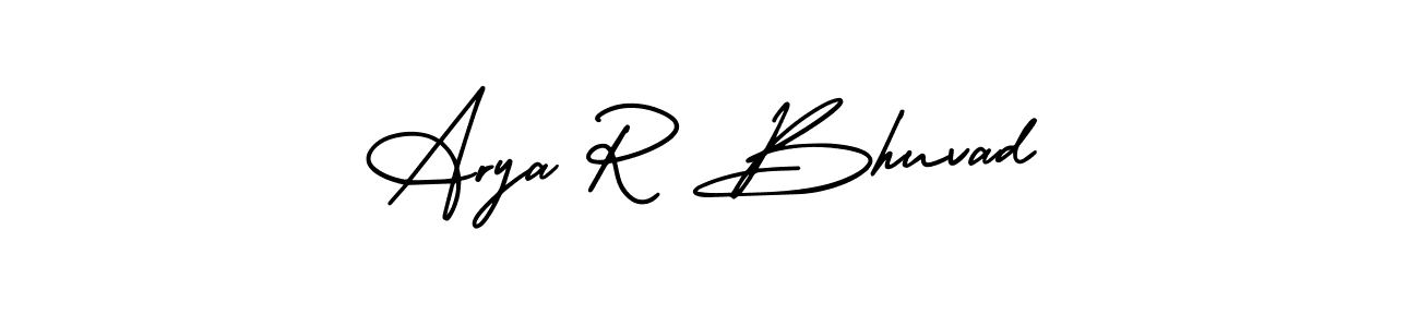 Similarly AmerikaSignatureDemo-Regular is the best handwritten signature design. Signature creator online .You can use it as an online autograph creator for name Arya R Bhuvad. Arya R Bhuvad signature style 3 images and pictures png