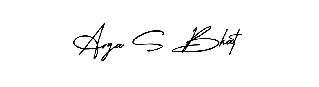 Make a beautiful signature design for name Arya S Bhat. With this signature (AmerikaSignatureDemo-Regular) style, you can create a handwritten signature for free. Arya S Bhat signature style 3 images and pictures png