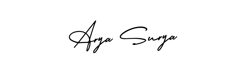 Design your own signature with our free online signature maker. With this signature software, you can create a handwritten (AmerikaSignatureDemo-Regular) signature for name Arya Surya. Arya Surya signature style 3 images and pictures png