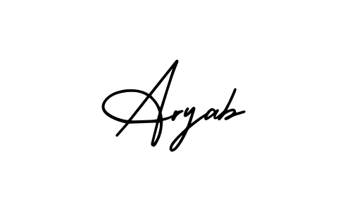 Make a beautiful signature design for name Aryab. With this signature (AmerikaSignatureDemo-Regular) style, you can create a handwritten signature for free. Aryab signature style 3 images and pictures png