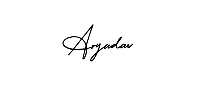 How to make Aryadav name signature. Use AmerikaSignatureDemo-Regular style for creating short signs online. This is the latest handwritten sign. Aryadav signature style 3 images and pictures png