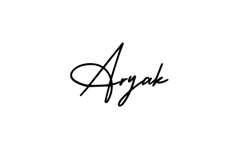 How to make Aryak name signature. Use AmerikaSignatureDemo-Regular style for creating short signs online. This is the latest handwritten sign. Aryak signature style 3 images and pictures png