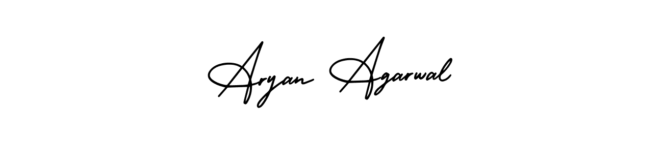 Aryan Agarwal stylish signature style. Best Handwritten Sign (AmerikaSignatureDemo-Regular) for my name. Handwritten Signature Collection Ideas for my name Aryan Agarwal. Aryan Agarwal signature style 3 images and pictures png
