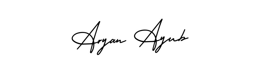 Make a beautiful signature design for name Aryan Ayub. Use this online signature maker to create a handwritten signature for free. Aryan Ayub signature style 3 images and pictures png