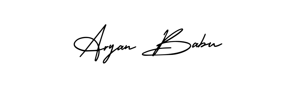 Aryan Babu stylish signature style. Best Handwritten Sign (AmerikaSignatureDemo-Regular) for my name. Handwritten Signature Collection Ideas for my name Aryan Babu. Aryan Babu signature style 3 images and pictures png