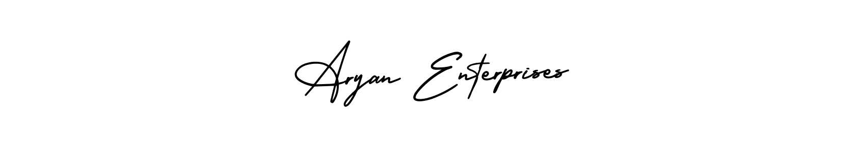Design your own signature with our free online signature maker. With this signature software, you can create a handwritten (AmerikaSignatureDemo-Regular) signature for name Aryan Enterprises. Aryan Enterprises signature style 3 images and pictures png