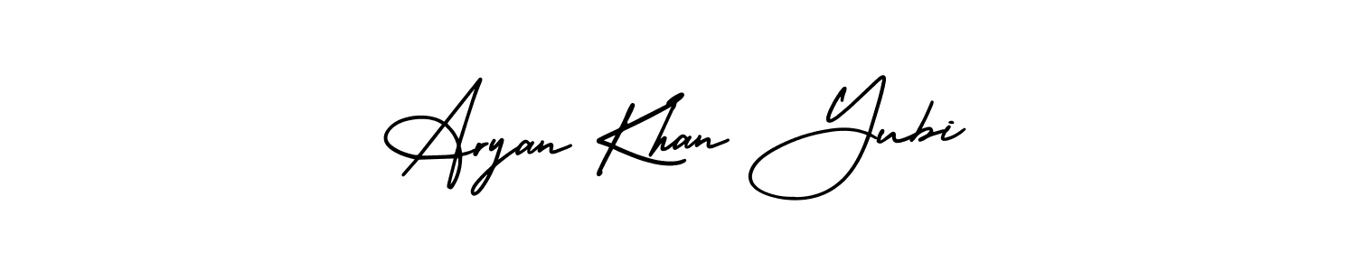 Make a beautiful signature design for name Aryan Khan Yubi. Use this online signature maker to create a handwritten signature for free. Aryan Khan Yubi signature style 3 images and pictures png