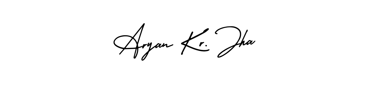 This is the best signature style for the Aryan Kr. Jha name. Also you like these signature font (AmerikaSignatureDemo-Regular). Mix name signature. Aryan Kr. Jha signature style 3 images and pictures png