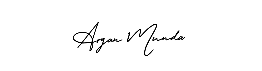 This is the best signature style for the Aryan Munda name. Also you like these signature font (AmerikaSignatureDemo-Regular). Mix name signature. Aryan Munda signature style 3 images and pictures png