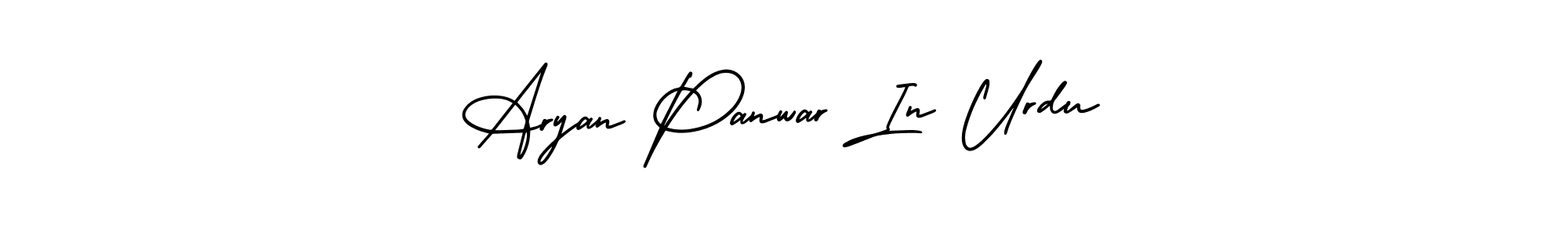 Also You can easily find your signature by using the search form. We will create Aryan Panwar In Urdu name handwritten signature images for you free of cost using AmerikaSignatureDemo-Regular sign style. Aryan Panwar In Urdu signature style 3 images and pictures png
