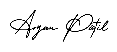 A modern signature idea for name Aryan Patil using AmerikaSignatureDemo-Regular font. Clean strokes and elegant curves make it stand out instantly. Aryan Patil signature style 3 images and pictures png