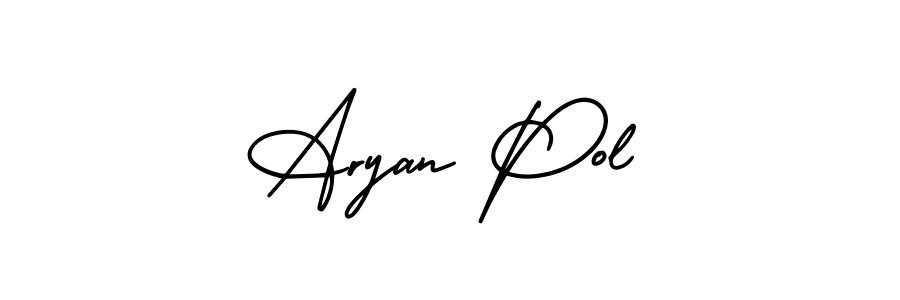 How to Draw Aryan Pol signature style? AmerikaSignatureDemo-Regular is a latest design signature styles for name Aryan Pol. Aryan Pol signature style 3 images and pictures png