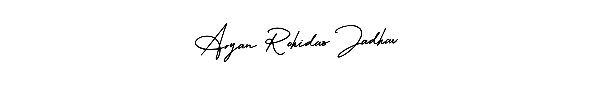 Similarly AmerikaSignatureDemo-Regular is the best handwritten signature design. Signature creator online .You can use it as an online autograph creator for name Aryan Rohidas Jadhav. Aryan Rohidas Jadhav signature style 3 images and pictures png