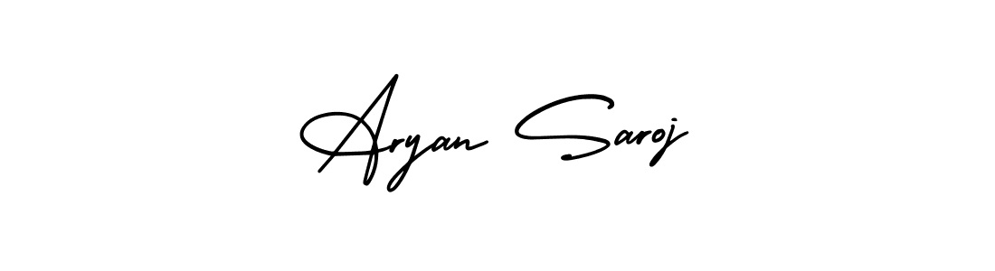 AmerikaSignatureDemo-Regular is a professional signature style that is perfect for those who want to add a touch of class to their signature. It is also a great choice for those who want to make their signature more unique. Get Aryan Saroj name to fancy signature for free. Aryan Saroj signature style 3 images and pictures png