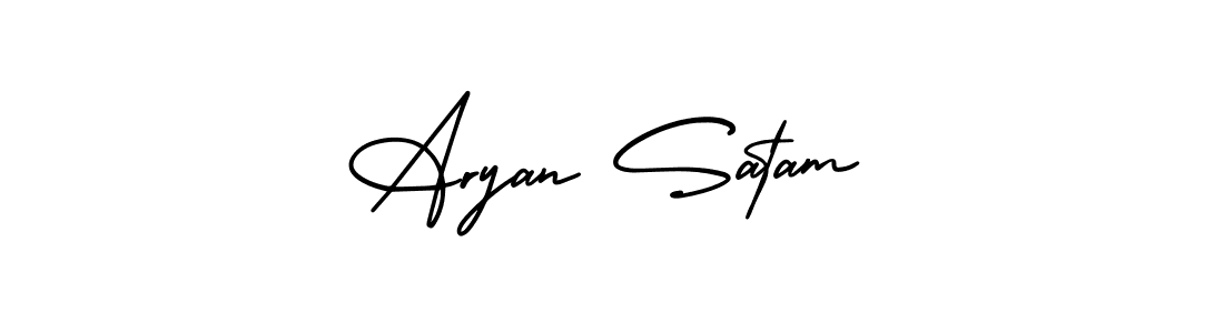 if you are searching for the best signature style for your name Aryan Satam. so please give up your signature search. here we have designed multiple signature styles  using AmerikaSignatureDemo-Regular. Aryan Satam signature style 3 images and pictures png
