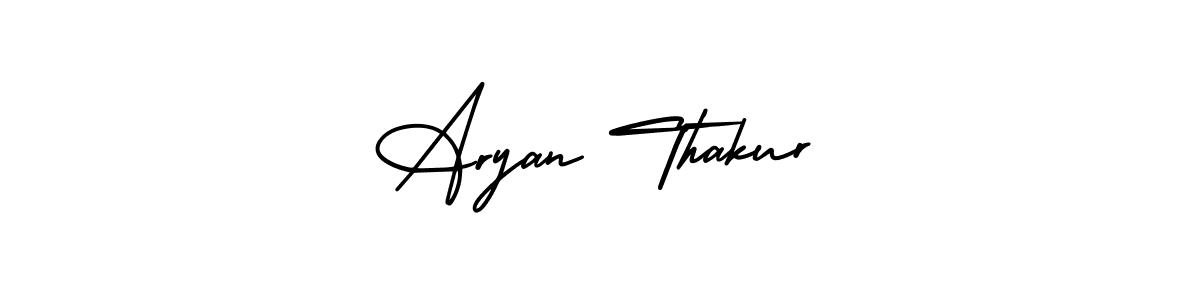 The best way (AmerikaSignatureDemo-Regular) to make a short signature is to pick only two or three words in your name. The name Aryan Thakur include a total of six letters. For converting this name. Aryan Thakur signature style 3 images and pictures png