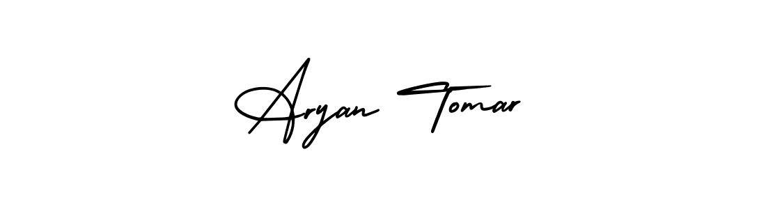 How to make Aryan Tomar signature? AmerikaSignatureDemo-Regular is a professional autograph style. Create handwritten signature for Aryan Tomar name. Aryan Tomar signature style 3 images and pictures png