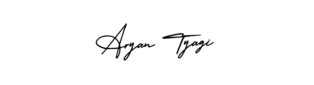 Aryan Tyagi stylish signature style. Best Handwritten Sign (AmerikaSignatureDemo-Regular) for my name. Handwritten Signature Collection Ideas for my name Aryan Tyagi. Aryan Tyagi signature style 3 images and pictures png