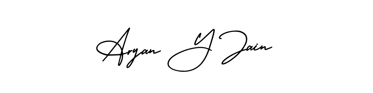 How to make Aryan Y Jain signature? AmerikaSignatureDemo-Regular is a professional autograph style. Create handwritten signature for Aryan Y Jain name. Aryan Y Jain signature style 3 images and pictures png